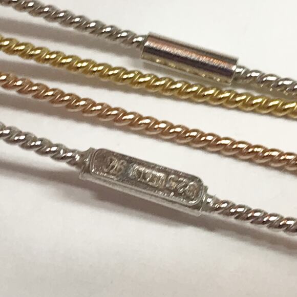 Honora 13.0 Ming Cultured Pearl Sterling Silver Tricolor Stacked Bangle Bracelet - Picture 11 of 12